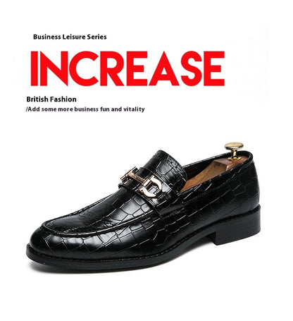 Autumn Brock leather men's head layer cowhide British Korean version breathable business dress casual wedding leather shoes