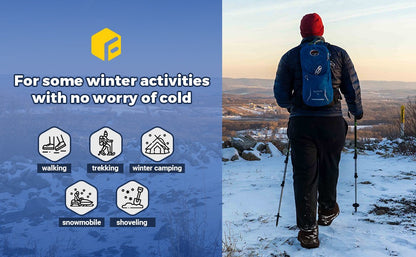 Fitville Men's Boots Winter Wide Version Outdoor Lightweight Snow Boots Men's Waterproof & Non-Slip Thick Warm Thick Fur