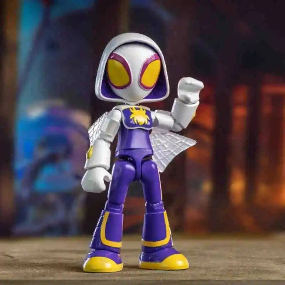 Em estoque, Blokees Genuínos Marvel Spidey Amazing Friend Homem-Aranha Miles Homem-Formiga Boneco Anime Action Figure Colecionáveis Brinquedos Modelo