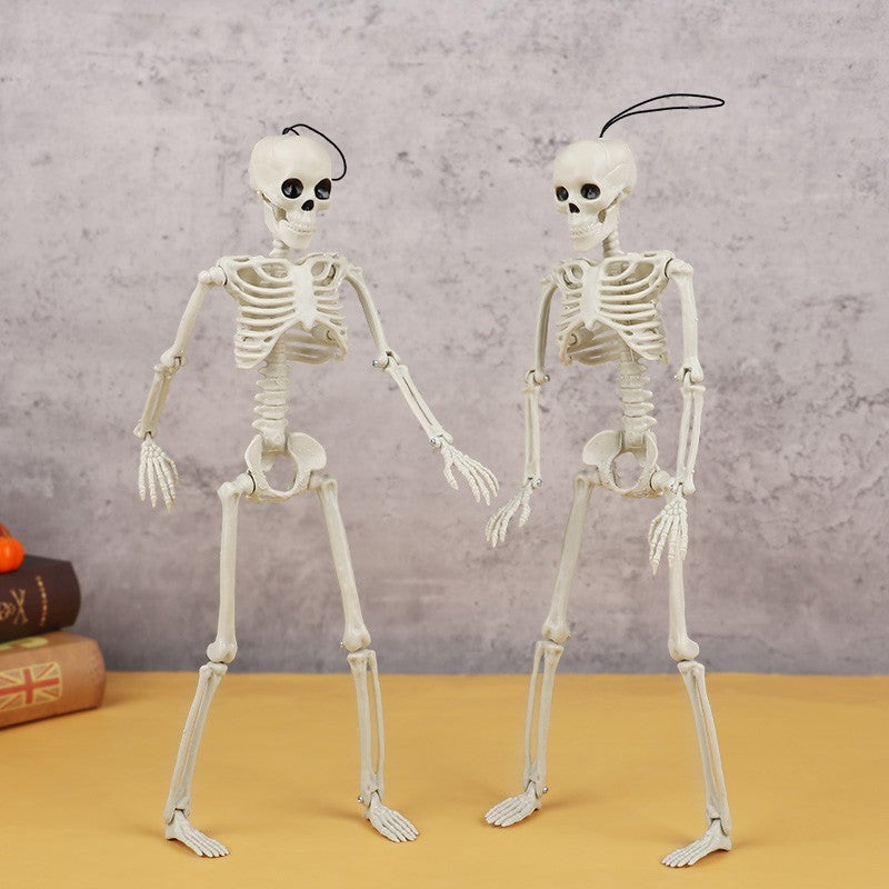 40cm Halloween Skull Skeleton,Posable Skeleton,Human Shape Bones,Halloween Party Home Decorations,Haunted House Horror Props