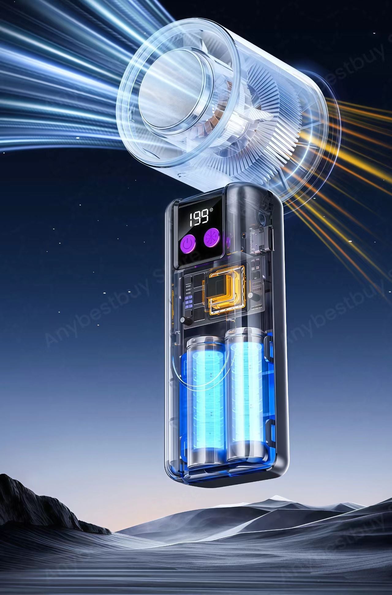 Foldable Ice Cold Fan Semiconductor Refrigeration Handheld Fan Portable Summer Air Cooler High Power Small Air Conditioning Fans