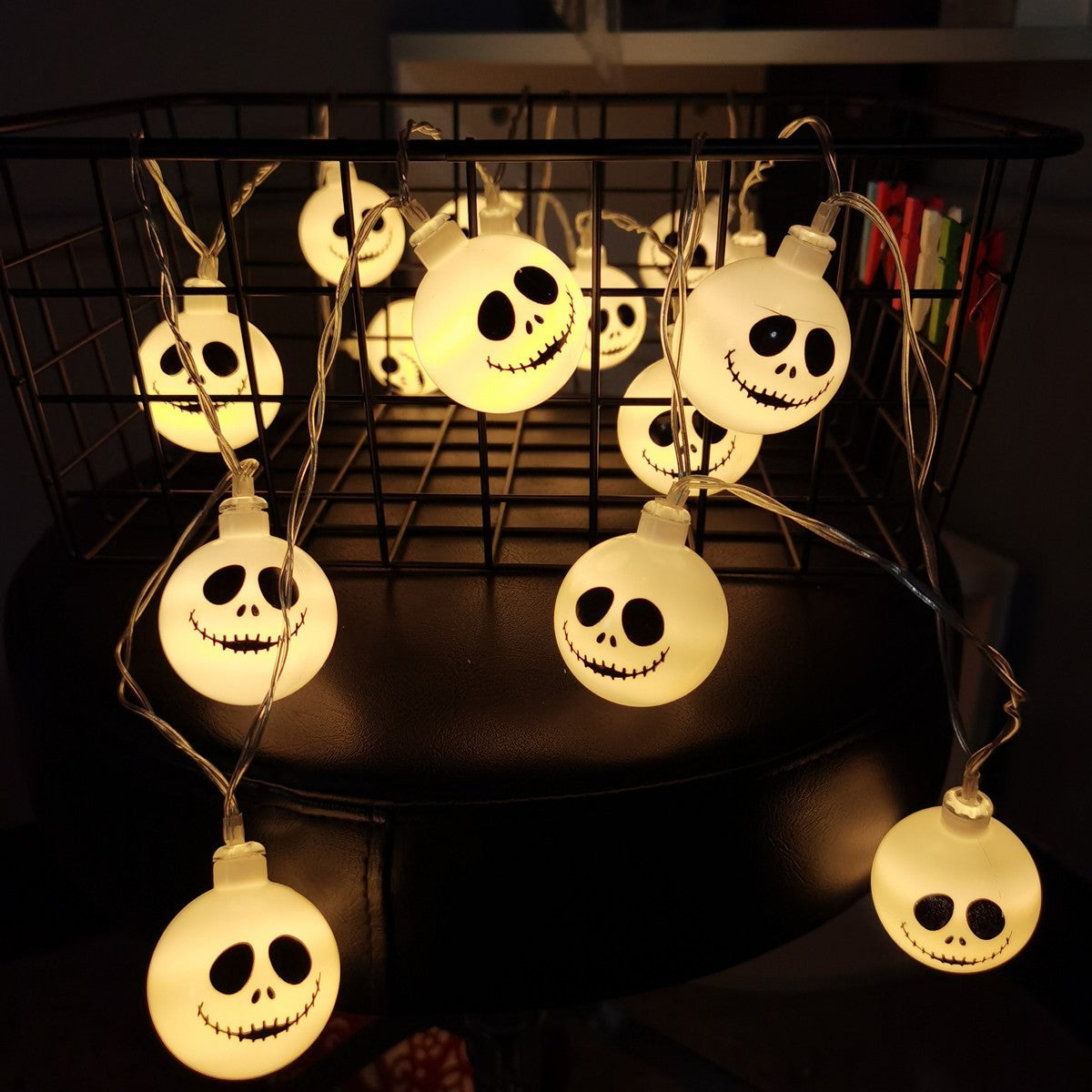 2025 Halloween Grimace String Lights Indoor Battery/Usb Operated Hanging Lamp For Home Decor Christmas Festival Light 302