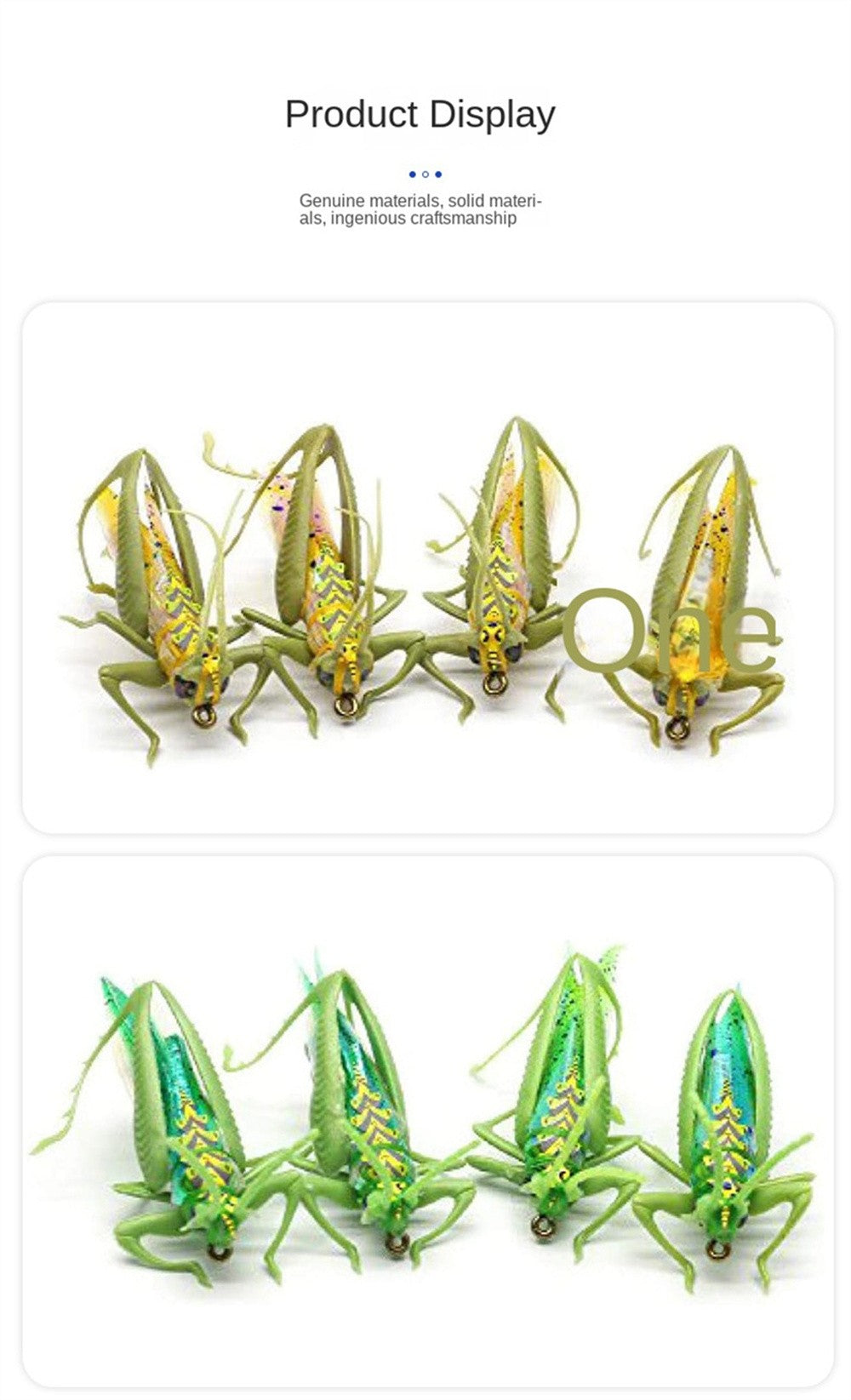 Isca de pesca biônica de insetos Gafanhoto Minnow Iscas duras Crankbait Iscas artificiais Bass Carpa Lúcio Material de pesca 1~4 peças