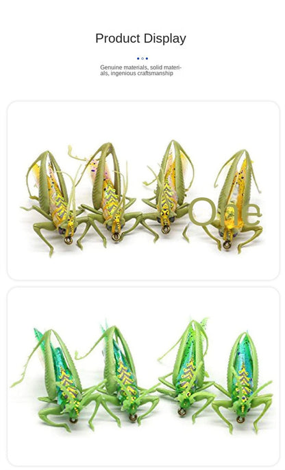 Isca de pesca biônica de insetos Gafanhoto Minnow Iscas duras Crankbait Iscas artificiais Bass Carpa Lúcio Material de pesca 1~4 peças