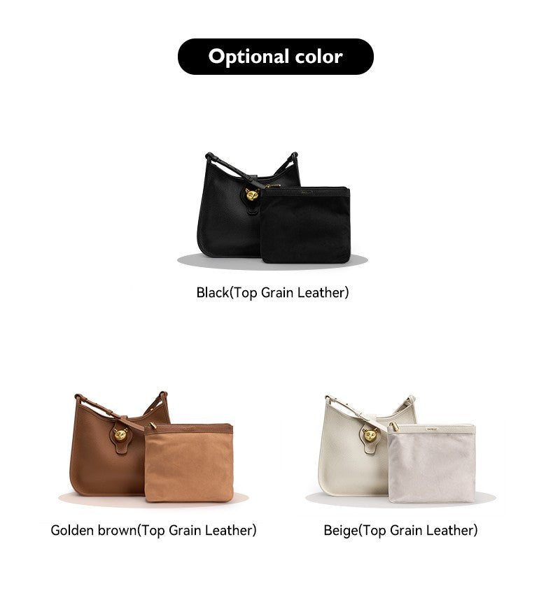 BAFELLI New Women's Natural Cattle Leather Bucket Bag - Versatile & Chic Shoulder & Crossbody