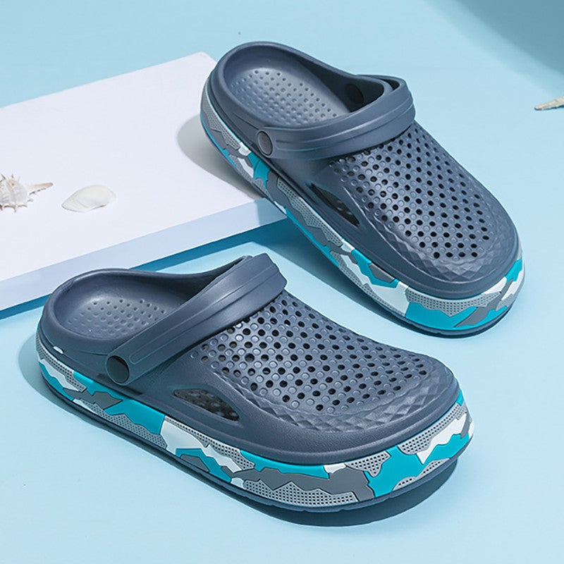 New Men's Sandals Driver Shoes EVA Light Slippers Unisex Colorful Camouflage Decoration Summer Beach Shoes Zapatos Hombre