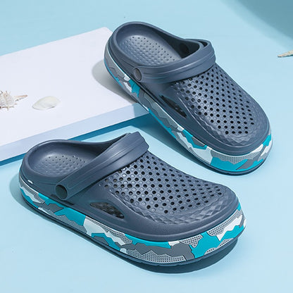 New Men's Sandals Driver Shoes EVA Light Slippers Unisex Colorful Camouflage Decoration Summer Beach Shoes Zapatos Hombre