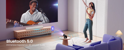 Wimius L1 Mini Projector 1080P Support 300 ANSI Android 11 Wifi Bluetooth Projector Auto Keystone Home Projector Portable