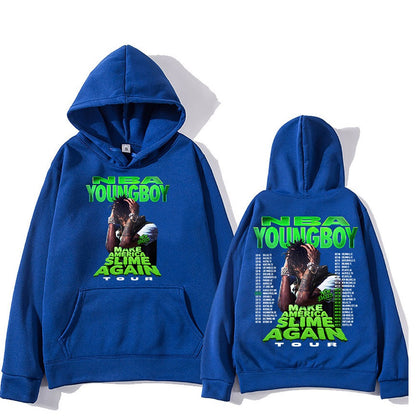 "YoungBoy Never Broke Again Tour 2025" Singer pattern printed men's hoodie fashionable casual hoodie High-quality hoodie