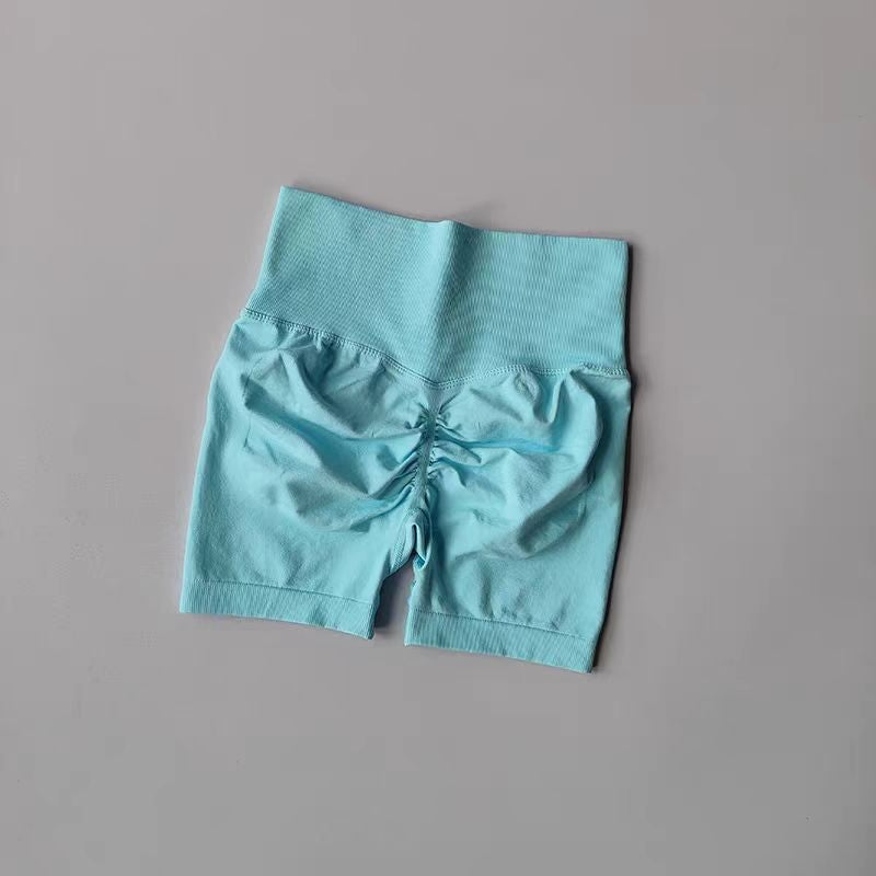 Summer High-Waist Women's Yoga Shorts Breathable Fitness Shorts Butt Lift Sports Running Cycling Push-Up Workout Gym Shorts