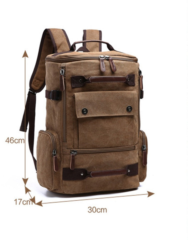 Mochila Masculina Vintage Lona Mochila Escolar Masculina Bolsas de Viagem Mochila de Grande Capacidade Mochila para Laptop Bolsa de Alta Qualidade