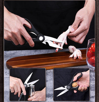 Kitchen Knives Scissors Sharpening Rod Set Laser Damascus Pattern Utility Stainless Steel Sharp Slicing Chef knife Cooking Tool