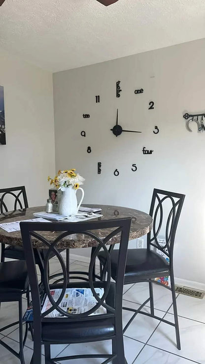 Frameless giant wall clock, modern home decoration,  bedroom, and   for home office. living room decoration