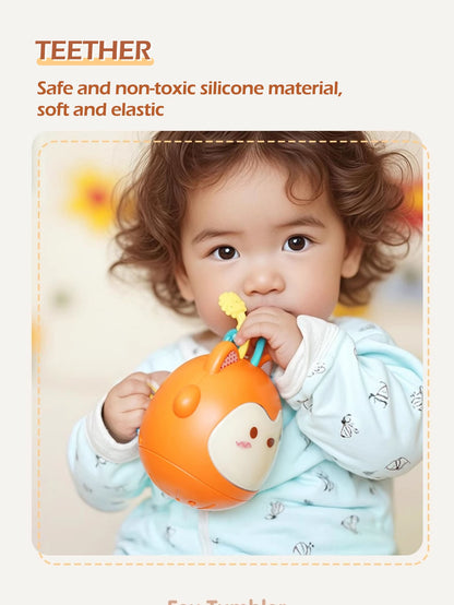 1pc little fox bumbler baby to learn crawling and head up training baby teether toy with sound light Christmas gift