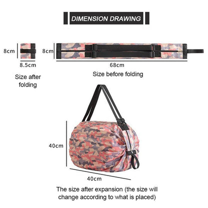 New Foldable Shopping Bag  Reusable Folding Bag Cloth Bags for Shopping Folding Shopper ZDGWD01
