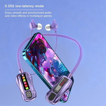 Wireless Headphones Bluetooth 5.4 Earphone HiFi Stereo Outdoor Sports Headset with Mic LED Display Neckband Earphones Earbuds