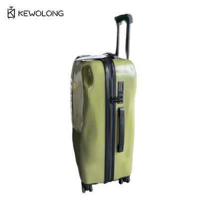 Crash luggage Italy Design Broken Zipper Suitcase With TSA Lock Zshow Brand Vintage Grunge Luggage