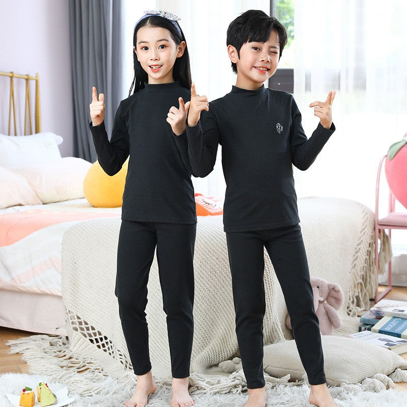Kids Pajama Sets Autumn Winter Thermal Underwear Suit Girls Boys Cotton Outfits 3-14 Years Teens Clothes No Trace Warm Sleepwear