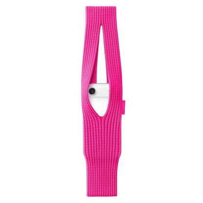 Knitted Phone Bag Scarf Style Unisex Crossbody Shoulder Phone Pouch Colorful Portable Slim Pocket Casual Phone Storage Accessory