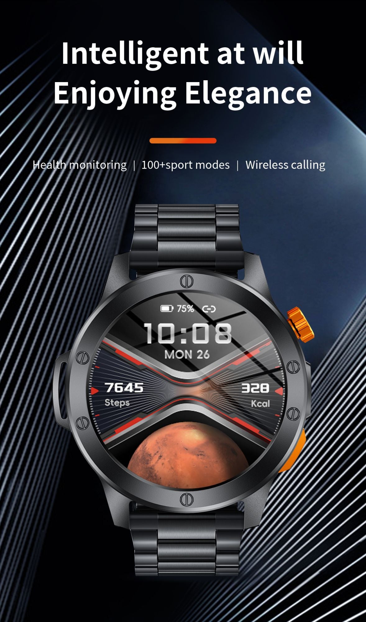 LIGE Fashion Smart Watch Men Voice Assistant Bluetooth Call Heart Rate Monitoring IP68 Waterproof LED Flashlight Men SmartWatch