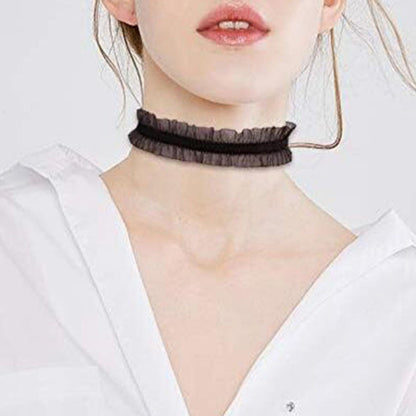 Colar Gargantilha Renda Preta Sexy Estilo Punk Personalizado Gola Renda Gótico Acessórios de Joias Presente