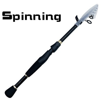 Varas de Pesca Telescópicas de 1.6-2.4m Ultraleves de Carbono para Spinning e Casting Acessórios de Pesca Peso da Isca 10-30g