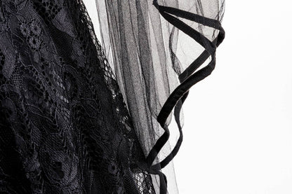 Halloween Costume Cartoon Maleficent Cosplay Dress Fancy Witch Disguise Robe Carnival Devil Queen Dot Tulle Frock