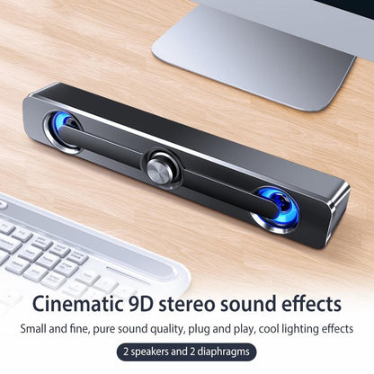 Salange PC Sound Bar Bluetooth USB Wired Speakers Bar Stereo Speaker for Projector PC Laptop Phone Computer 3.5mm Aux Speaker