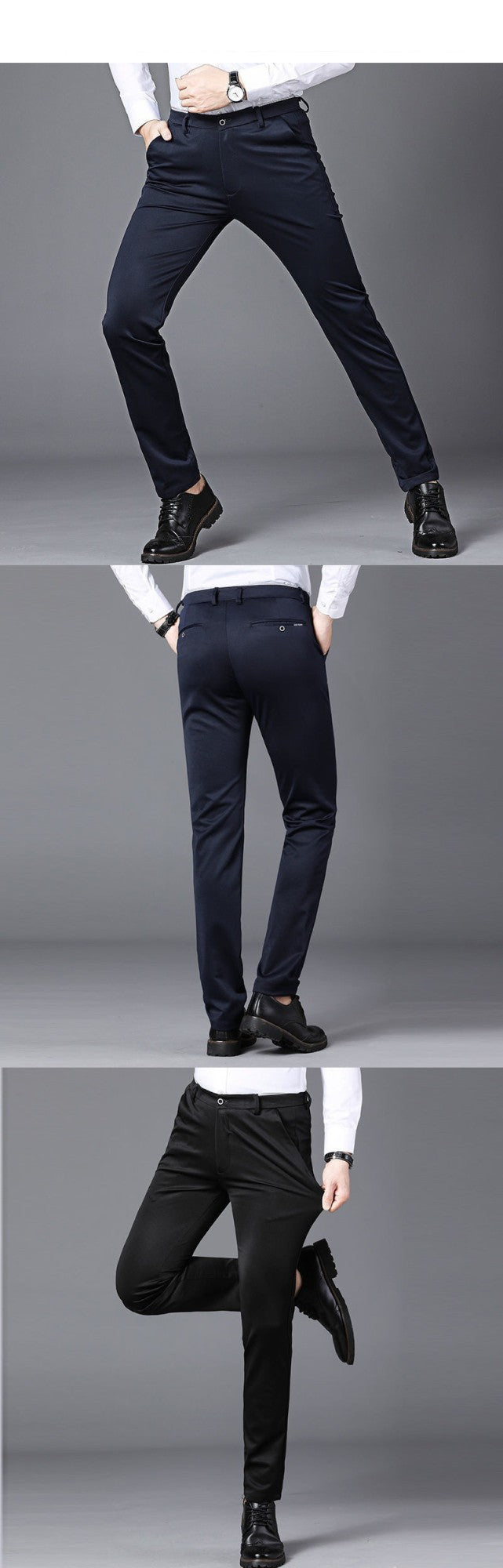 28-40 Men's Summer Fashion Business Casual Long Pants Suit Pants Male Elastic Straight Formal Trousers Plus Big Size 28-40
