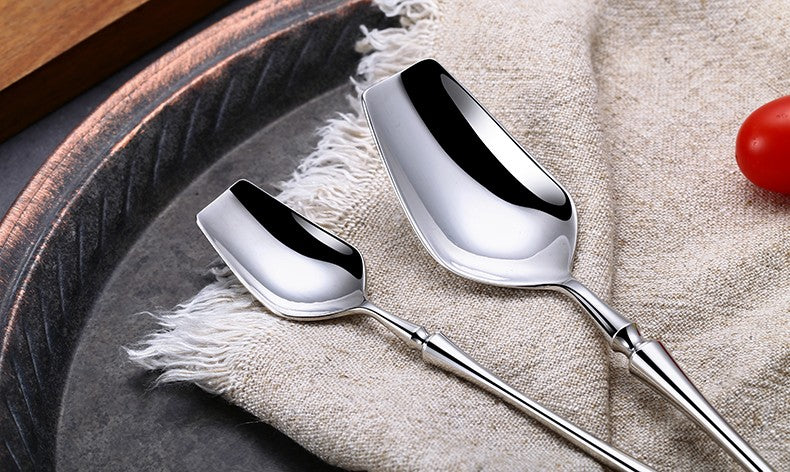 Conjunto de Talheres 24 Peças Aço Inox Fosco Preto Dourado Jogo de Talheres de Mesa Faca Colher Garfo Lavável em Lava-louças