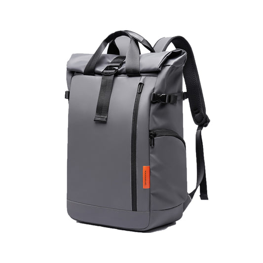 Tangcool Men's 15.6" Laptop Backpack Large Capacity Multifunction Roll Top Lightweight Travel Backpack Waterproof School Bags