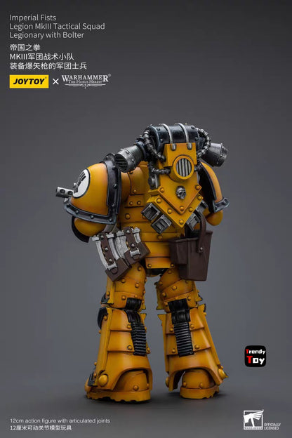 ?JOYTOY?Warhammer 40K Imperial Fists Mkll Legionários Táticos 4 Peças 1/18 Action Figure Brinquedo Colecionável