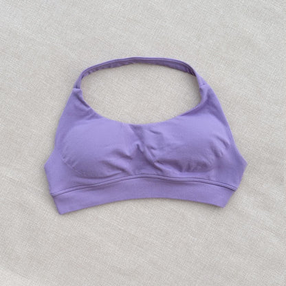 DF halter Neck Woman Sports Crop Bra  Comfortable gym bra Running Bra workout Sportswear