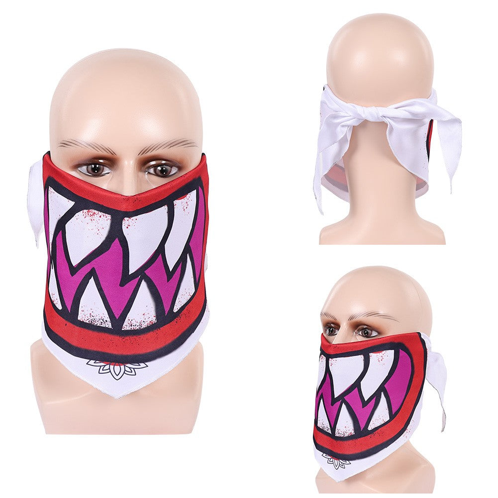 Bowser Jr Cosplay Scarf Mask Bracelet Collar Movie Bros Costume Accessories Prop for Adult Men Fantasy OutfitHalloween Carnival