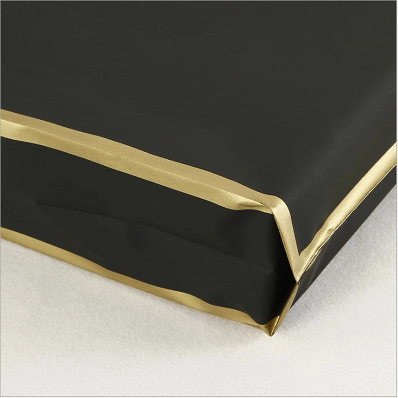 50pcs Customized Logo Tote Bags Gold Edge Colorful Party Favor Bags Clothing Packaging Shopping Bags Printed Logo