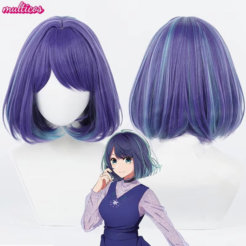 Peruca de Cosplay Oshi no Ko Hoshino Ai Hoshino Ruby Hoshino Akuamarin Arima Kana Peruca de Cosplay Cabelo Resistente ao Calor Perucas de Anime + Touca de Peruca