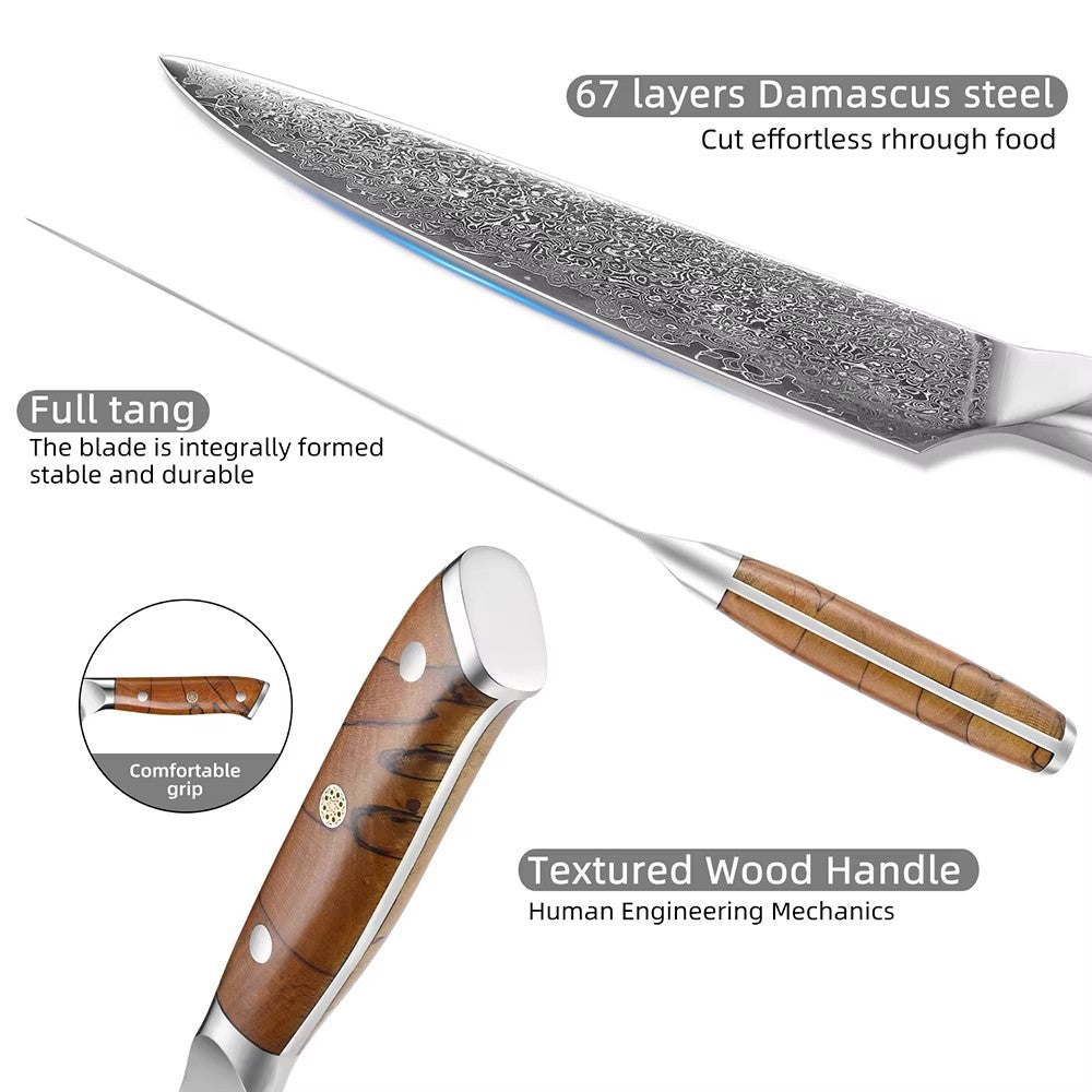 XITUO Damascus Aço Faca de Cozinha Conjunto 1-8 Pçs Faca Profissional Japonesa Faca de Chef Afiada Faca Santoku Faca de Corte Faca de Utilitário Faca de Trinchar