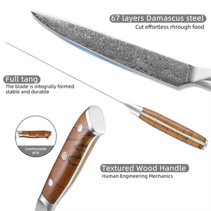 XITUO Damascus Aço Faca de Cozinha Conjunto 1-8 Pçs Faca Profissional Japonesa Faca de Chef Afiada Faca Santoku Faca de Corte Faca de Utilitário Faca de Trinchar