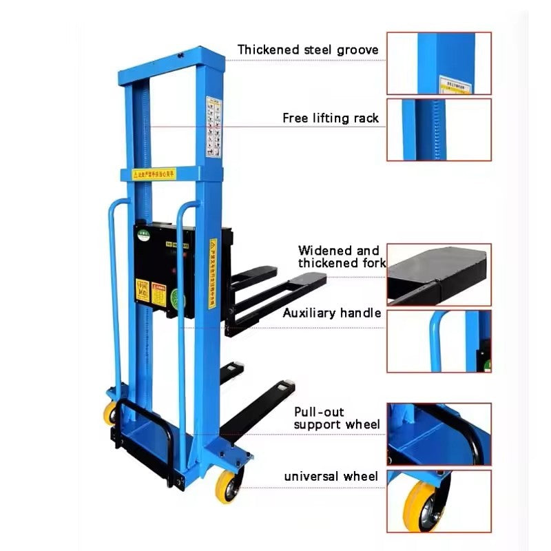 Empilhadeiras Elétricas Portáteis Especializadas Montadas em Caminhão 1 Tonelada 500kg Capacidade de Carga Elevação Totalmente Automática Manuseio Pequenas Empilhadeiras