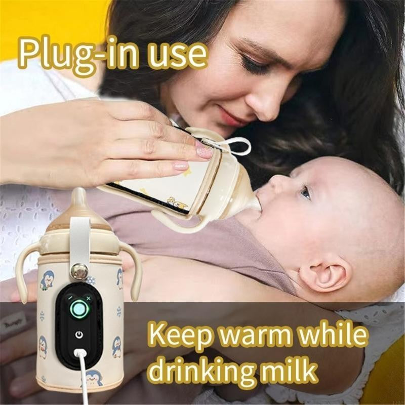 Baby Bottle Warmer Compact Designs Travel Friendly Baby Milk Warmer USB Baby Bottle Heater with Adjustable Temperature L8RB