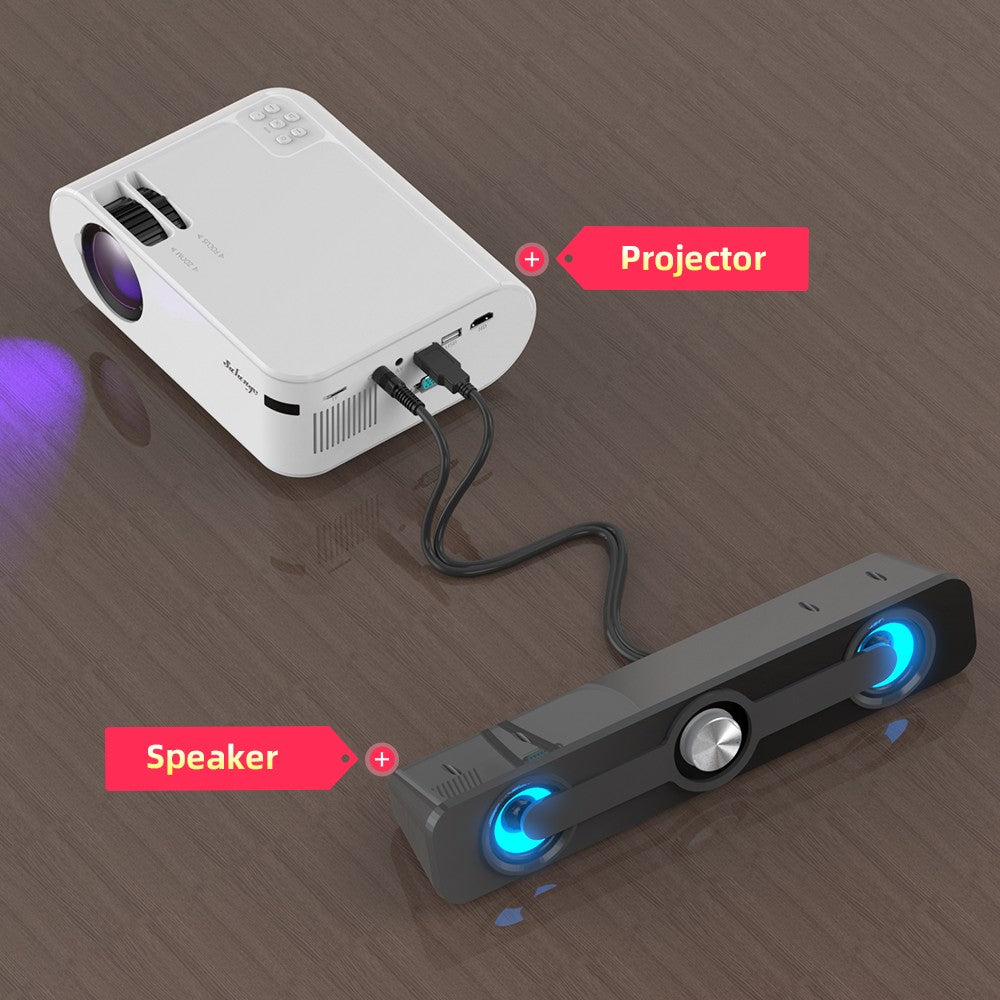 Salange PC Sound Bar Bluetooth USB Wired Speakers Bar Stereo Speaker for Projector PC Laptop Phone Computer 3.5mm Aux Speaker