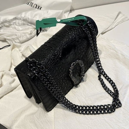 Crocodile Pattern Underarm Bag Dionysus Handbag Texture Niche Chain Slung Shoulder Bag Explosions Fashion Trend Small Square Bag