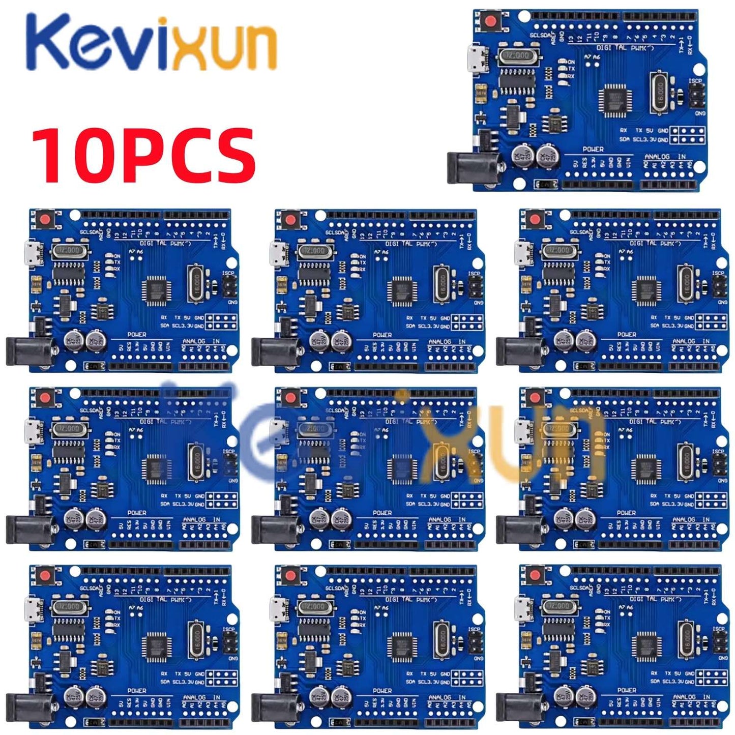 1-10PCS UNO R3 CH340G MEGA328P Chip para Arduino UNO R3 + CABO USB/TIPO-C Placa de Desenvolvimento ATMEGA328P-AU 16Mhz
