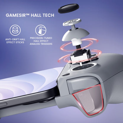 GameSir G8 Galileo Cellphone Gamepad Game Controller, Hall Effect Joystick for iPhone 15 Android Mobile Phone Cloud Gaming