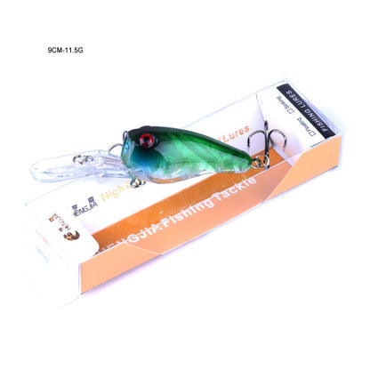 HENGJIA 13G 9CM Iscas de Pesca Rock Crank Bait Crankbait Minnow Baixo Anzóis Triplos Isca Dura Wobbler Língua Longa e Grande