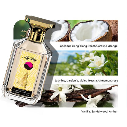 100ML 3.4FL.OZ Vanilla Women's Perfume - Oriental Floral Notes EDP Inspired by Far A.way For Women, Fresh Fragrance Spray