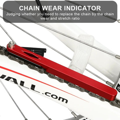 Ferramenta Indicadora de Desgaste de Corrente de Bicicleta RIDERACE Medidor Multifuncional de Corrente de Bicicleta Verificador de Medição Ferramentas de Reparo para MTB e Ciclismo de Estrada