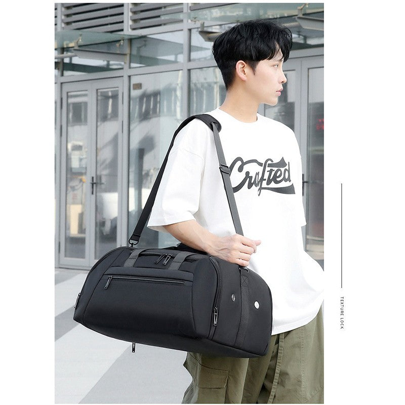 Custom logo large capacity travel bag for men waterproof sports outdoor travel bag print name hand luggage backpack with shoes