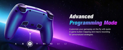 Controller for Playstation 5/PS5/PS5 Pro/Slim/PC,Wireless Gamepads RGB Joystick Turbo/Marco Program Dual Vibrate Game Controle