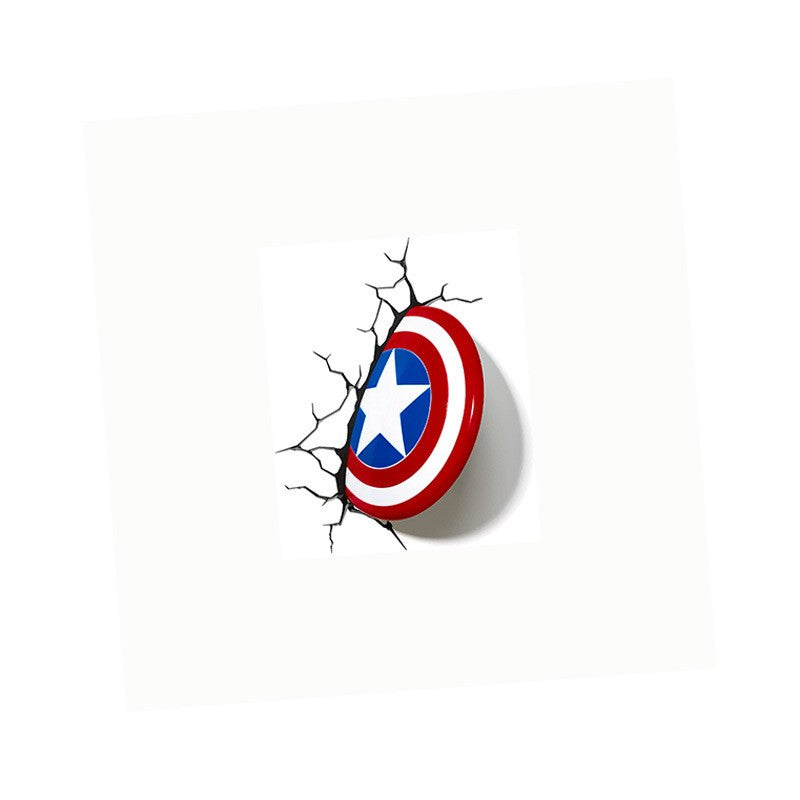 3D Wall Breaking Iron Man, Captain America, Decoration Cute Cartoon Stickers Waterproof Stickers For DIY Scrapbooking,
